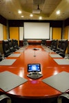 Projection Screen and Long Conference Table